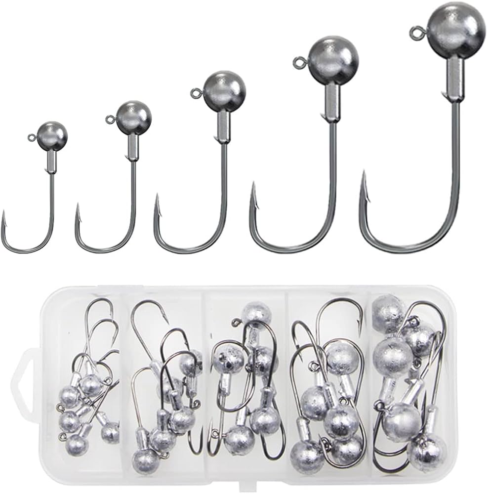 Amazon | ジグヘッド 釣りフック 釣り針 ジグヘッドセット ルアー